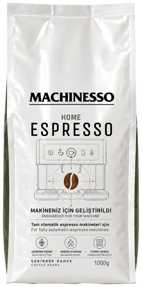 Machinesso 1000 gram çekirdek kahve